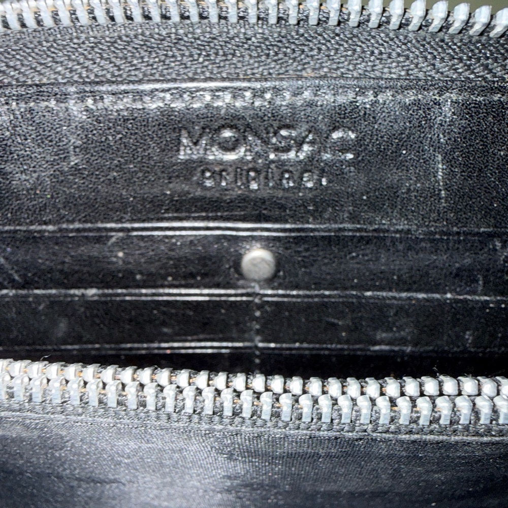 Monsac Black Leather Wallet - Picture 2 of 7